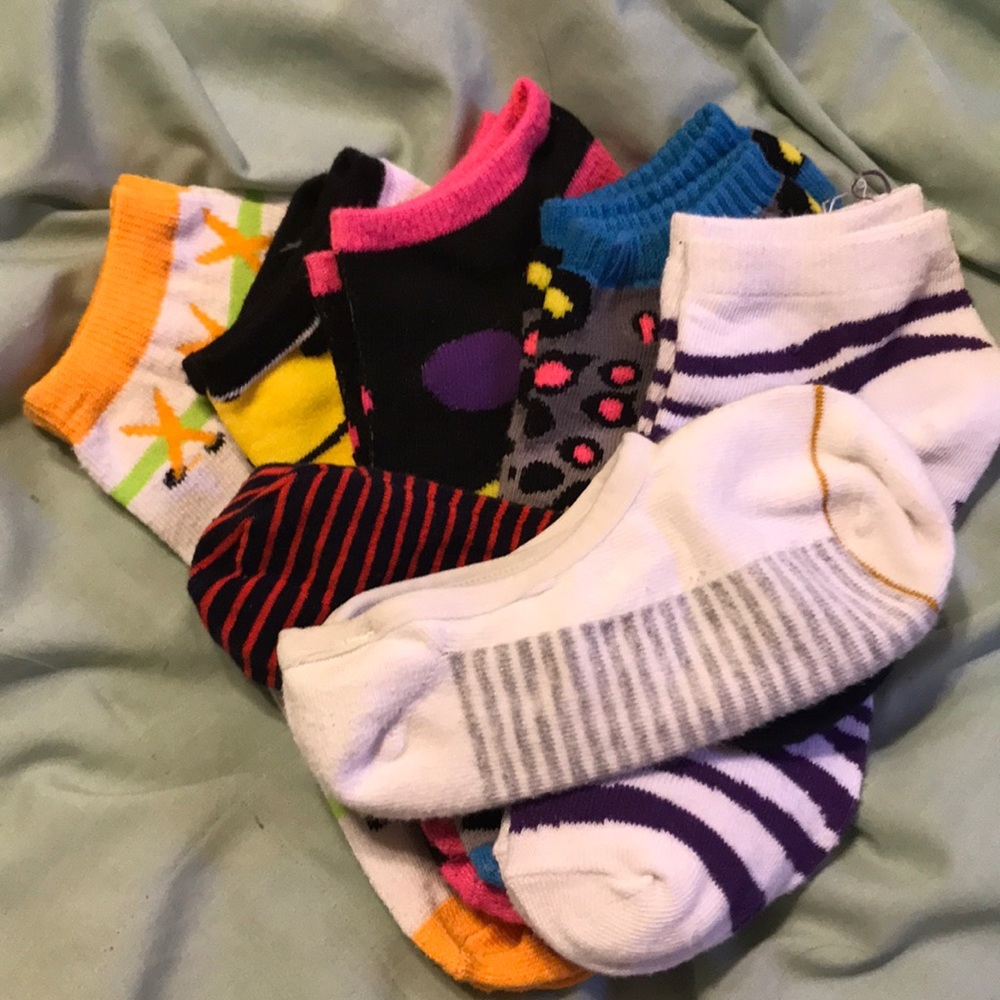 8 Pair Misc Print Socks
